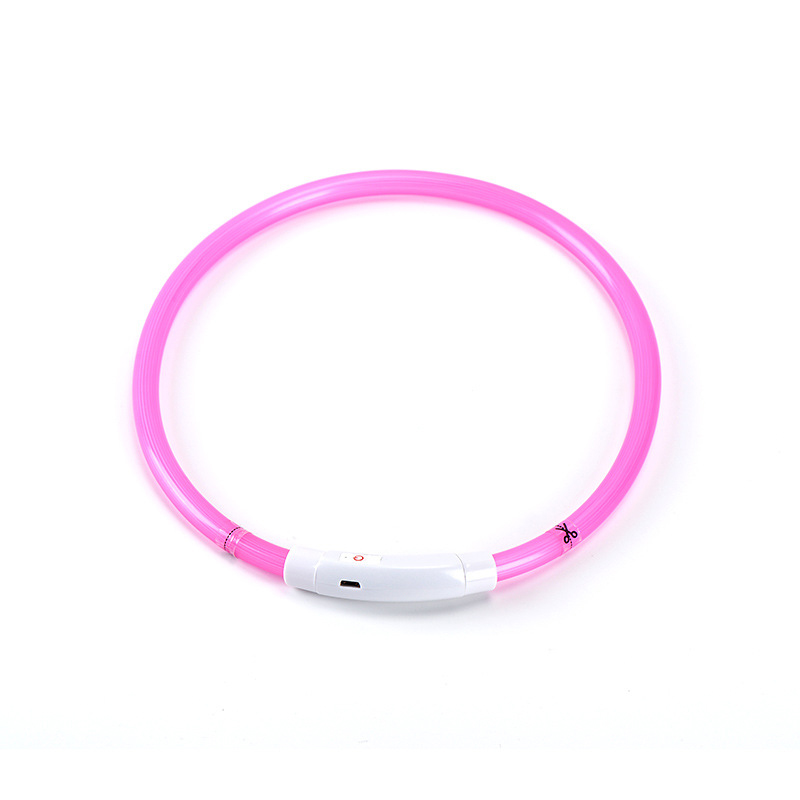 PVC Luminous Pet Collar Usb Rechargeable Dog Glow-in-the-dark Neck LED Collar