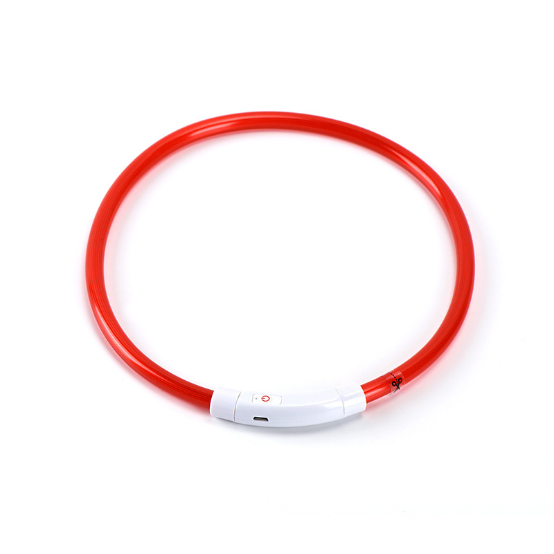 PVC Luminous Pet Collar Usb Rechargeable Dog Glow-in-the-dark Neck LED Collar