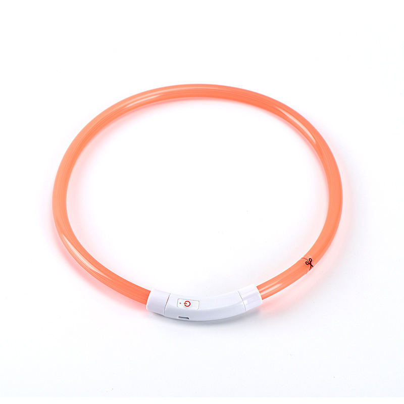 PVC Luminous Pet Collar Usb Rechargeable Dog Glow-in-the-dark Neck LED Collar