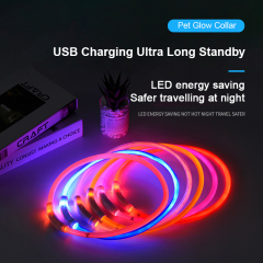 PVC Luminous Pet Collar Usb Rechargeable Dog Glow-in-the-dark Neck LED Collar