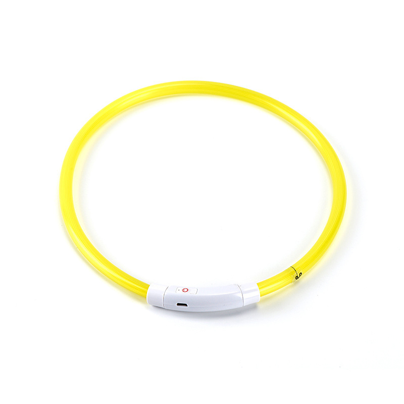 PVC Luminous Pet Collar Usb Rechargeable Dog Glow-in-the-dark Neck LED Collar