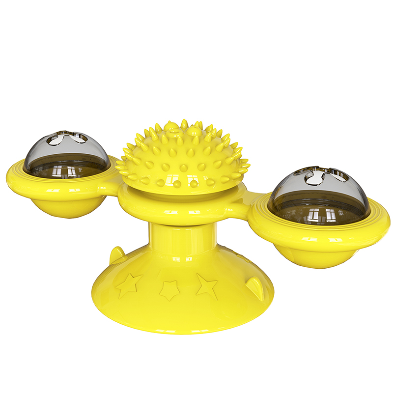 Rotating Windmill Teasing Cat Toys Luminous Mint Rotating Ball Suction Cup Toys Scratching Nibbling Rubbing Hair Pet Supplies