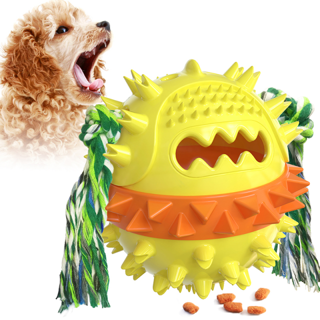 Pet Supplies Home Interactive Dog Toy Food Dropping Ball Molar Rod Toothbrush