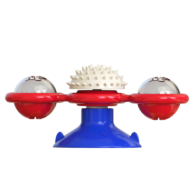 Rotating Windmill Teasing Cat Toys Luminous Mint Rotating Ball Suction Cup Toys Scratching Nibbling Rubbing Hair Pet Supplies