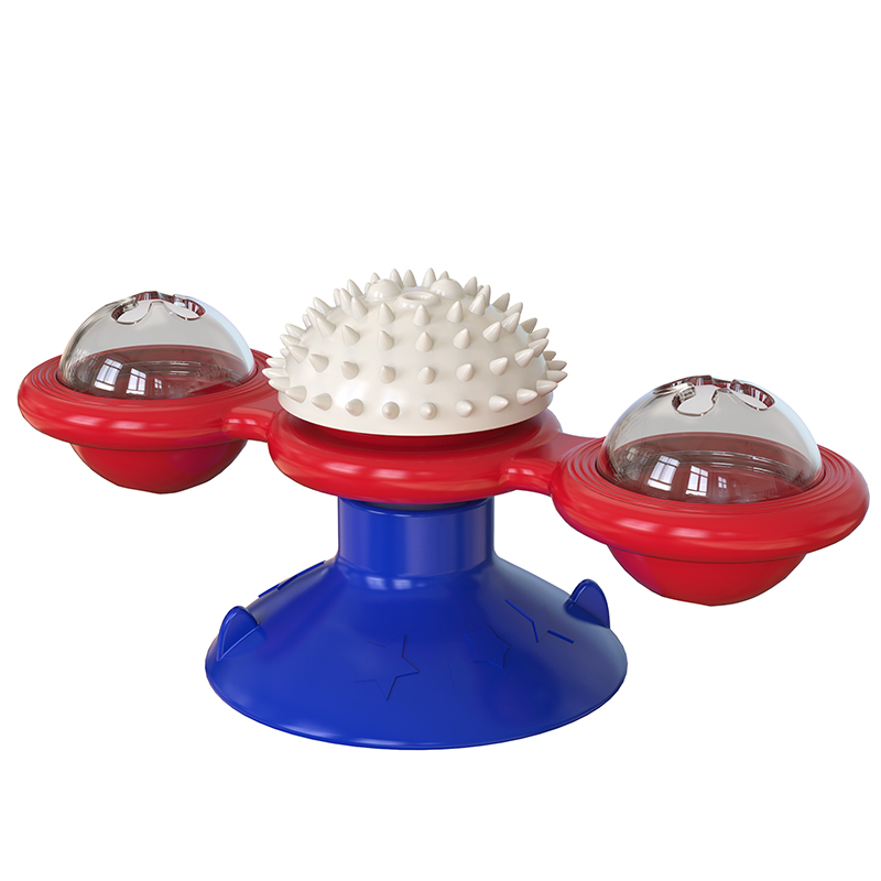 Rotating Windmill Teasing Cat Toys Luminous Mint Rotating Ball Suction Cup Toys Scratching Nibbling Rubbing Hair Pet Supplies