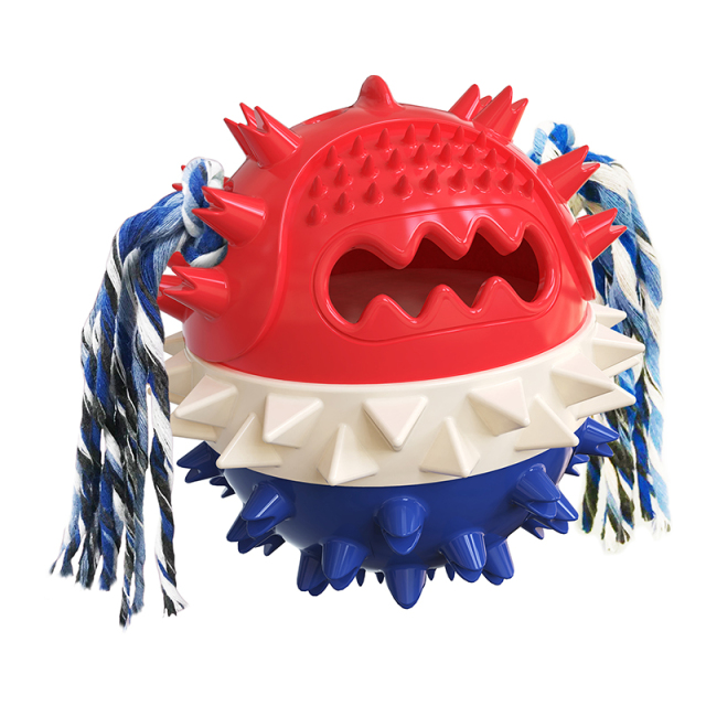 Pet Supplies Home Interactive Dog Toy Food Dropping Ball Molar Rod Toothbrush