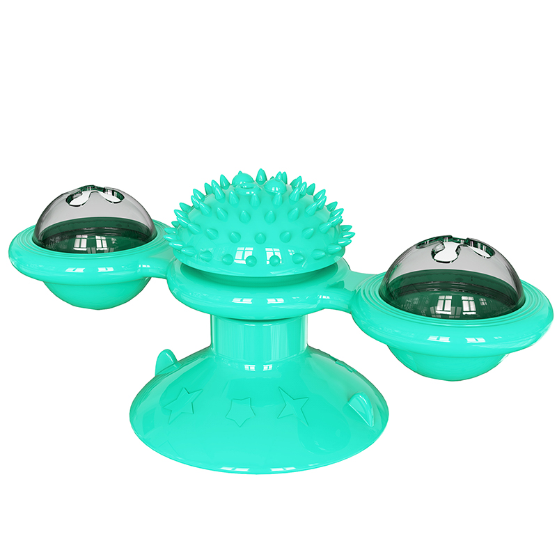 Rotating Windmill Teasing Cat Toys Luminous Mint Rotating Ball Suction Cup Toys Scratching Nibbling Rubbing Hair Pet Supplies