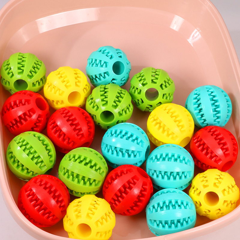 Pet Teething Silicone Toys Watermelon Leakage Ball Bite-resistant Teeth Cleaning Chewing Dog Toy