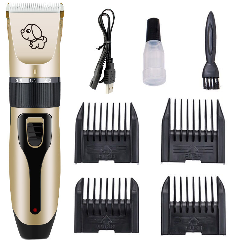 Pet Grooming Kit Rechargeable Cordless Electric Hair Clipper Trimmer Set for Dog Cat