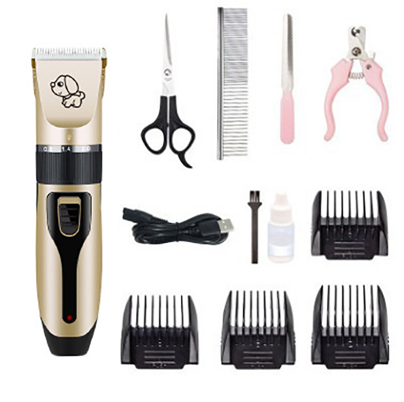 Pet Grooming Kit Rechargeable Cordless Electric Hair Clipper Trimmer Set for Dog Cat