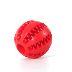 Pet Teething Silicone Toys Watermelon Leakage Ball Bite-resistant Teeth Cleaning Chewing Dog Toy