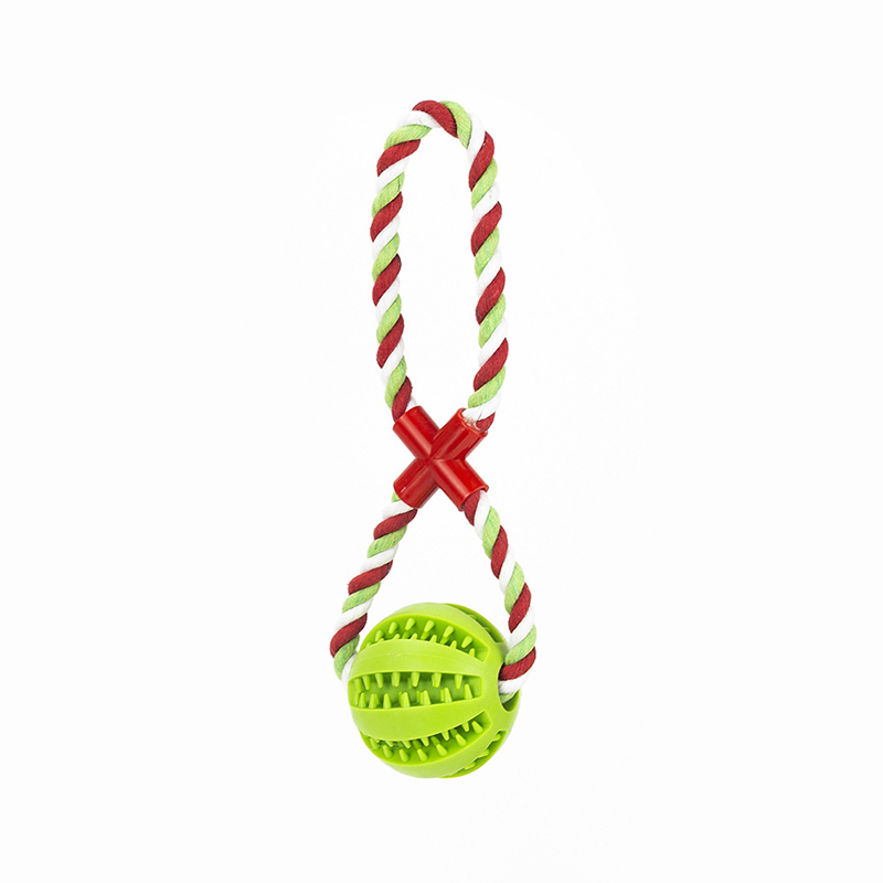 Pet Teething Silicone Toys Watermelon Leakage Ball Bite-resistant Teeth Cleaning Chewing Dog Toy