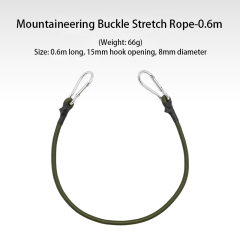 Outdoor Mountaineering Buckle Elastic Rope 8mm Thick Luggage Straps Tent Rope Hooks Camping Clothesline