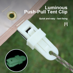 Plastic Glow-in-the-Dark Tent Windproof Fixed Clip with Inverted Pull Point Hook for Outdoor Camping Canopy