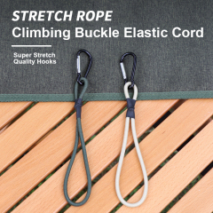 Outdoor Mountaineering Buckle Elastic Rope 8mm Thick Luggage Straps Tent Rope Hooks Camping Clothesline