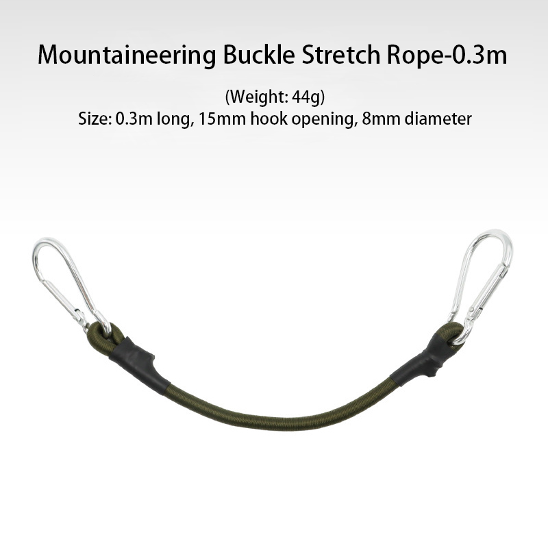 Outdoor Mountaineering Buckle Elastic Rope 8mm Thick Luggage Straps Tent Rope Hooks Camping Clothesline