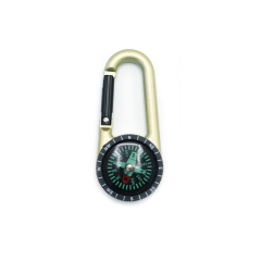 Survival Gear Multifunctional Compass Alloy Mountaineering Buckle Keychain for for Outdoor Hiking Camping