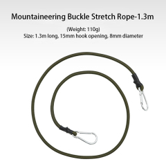 Outdoor Mountaineering Buckle Elastic Rope 8mm Thick Luggage Straps Tent Rope Hooks Camping Clothesline