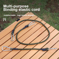 Outdoor Mountaineering Buckle Elastic Rope 8mm Thick Luggage Straps Tent Rope Hooks Camping Clothesline