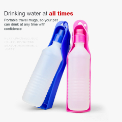 300ml 500ml Creative Portable Pet Dog Plastic Folding Water Bottle for Outdoor Travel Drinking Water Feeder Bowl