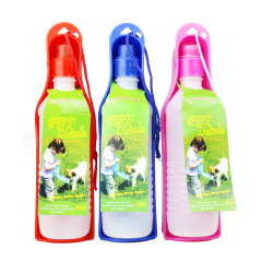 300ml 500ml Creative Portable Pet Dog Plastic Folding Water Bottle for Outdoor Travel Drinking Water Feeder Bowl