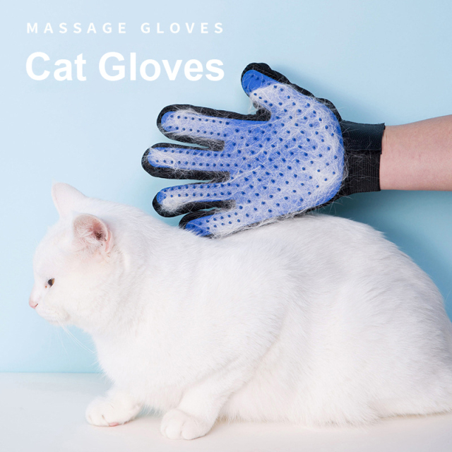 Rubber Pet Bath Mittens Grooming Glove for Brush Dog Deshedding Cleaning Pet Supplies