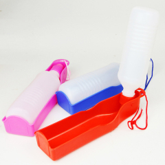 300ml 500ml Creative Portable Pet Dog Plastic Folding Water Bottle for Outdoor Travel Drinking Water Feeder Bowl
