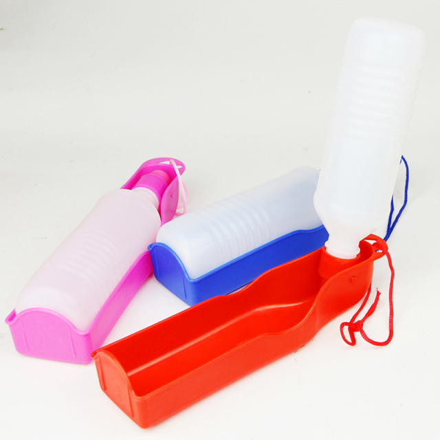 300ml 500ml Creative Portable Pet Dog Plastic Folding Water Bottle for Outdoor Travel Drinking Water Feeder Bowl