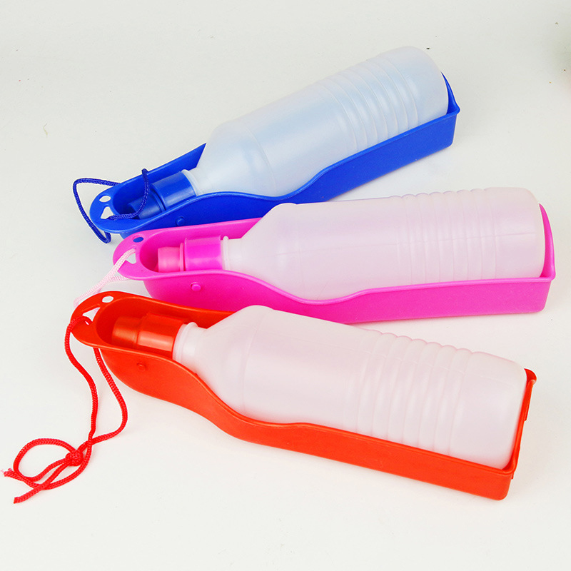 300ml 500ml Creative Portable Pet Dog Plastic Folding Water Bottle for Outdoor Travel Drinking Water Feeder Bowl