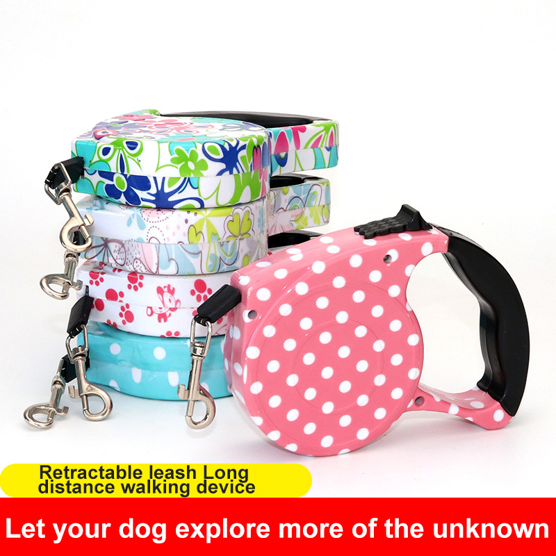 Automatic Telescopic Pet Traction Rope With Metal Lock for Dog Cat Supplies
