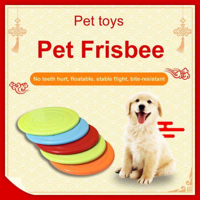 Soft Thick Silicone Pet Mat Round Mini Flying Disc Rubber Dog Toy Ring Silicone Frisbeed for Outdoor Training