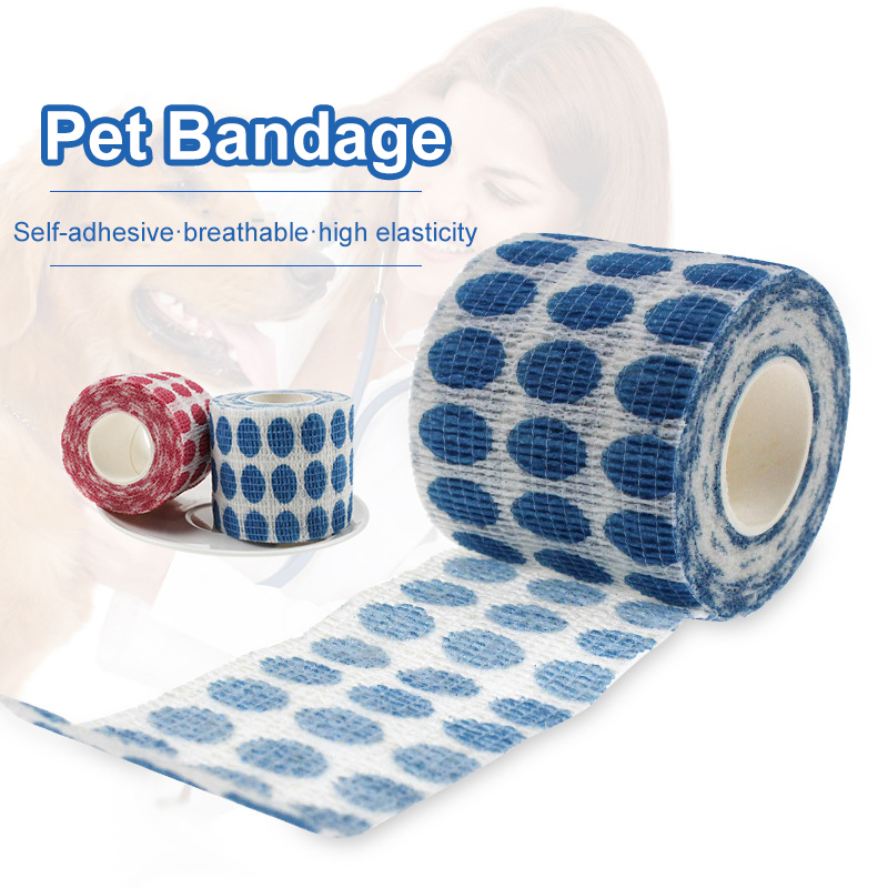 Pet Bandage 4.5M Waterproof Elastic Breathable Self Adherent Wrap for Cats Dogs Tape