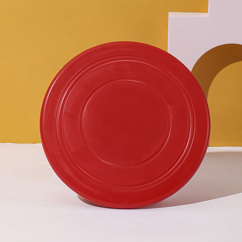 Soft Thick Silicone Pet Mat Round Mini Flying Disc Rubber Dog Toy Ring Silicone Frisbeed for Outdoor Training