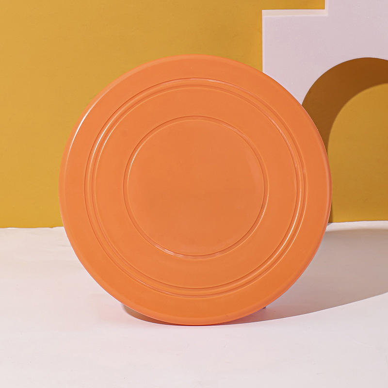 Soft Thick Silicone Pet Mat Round Mini Flying Disc Rubber Dog Toy Ring Silicone Frisbeed for Outdoor Training