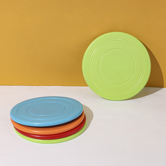 Soft Thick Silicone Pet Mat Round Mini Flying Disc Rubber Dog Toy Ring Silicone Frisbeed for Outdoor Training