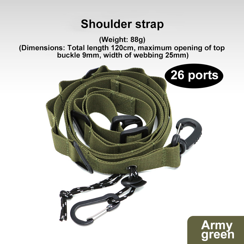 Outdoor Multifunctional 26 Holes Canopy Hanging Buckle Storage Rope Lanyard Clothesline Storage Belt