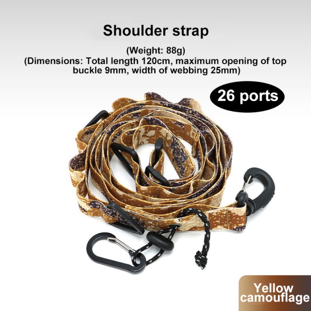 Outdoor Multifunctional 26 Holes Canopy Hanging Buckle Storage Rope Lanyard Clothesline Storage Belt