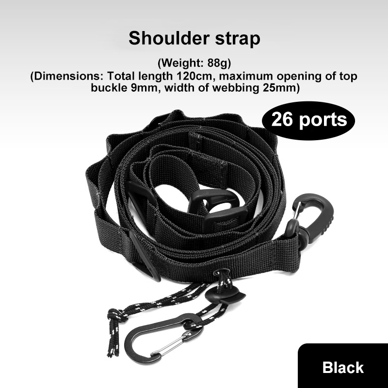 Outdoor Multifunctional 26 Holes Canopy Hanging Buckle Storage Rope Lanyard Clothesline Storage Belt