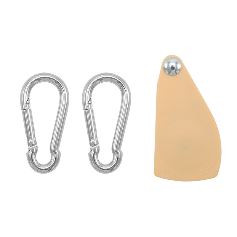 Pulley Rope Tensioning Device with Carabiners Quick Adjustment Secure Rope Ratcheting Tie Down for Canopy Tent Outdoor