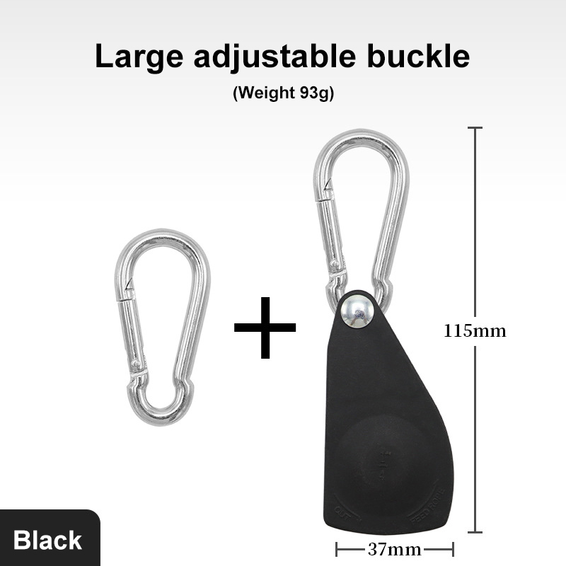 Pulley Rope Tensioning Device with Carabiners Quick Adjustment Secure Rope Ratcheting Tie Down for Canopy Tent Outdoor