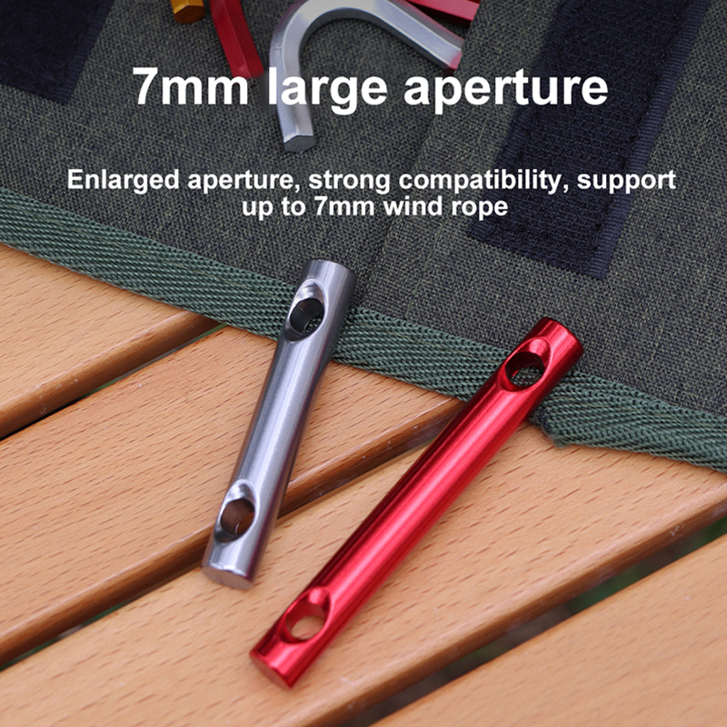 Aluminum Alloy Stable Ground Nail Buckle for Windproof Camping Tent Canopy Adjustment