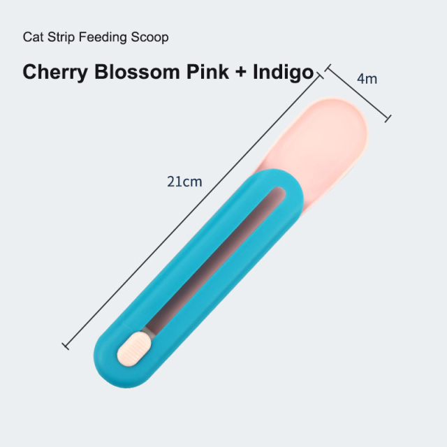 Portable Pet Cat Feeding Scoop Button Pushed Design Food Long Strip Cat Snack Squeezer Feeder Pet Supplies