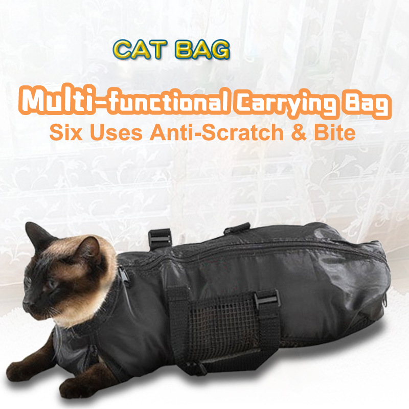 Portable Adjustable Pet Cat Bag for Bathing Nail Trimming Cat Grooming Shower