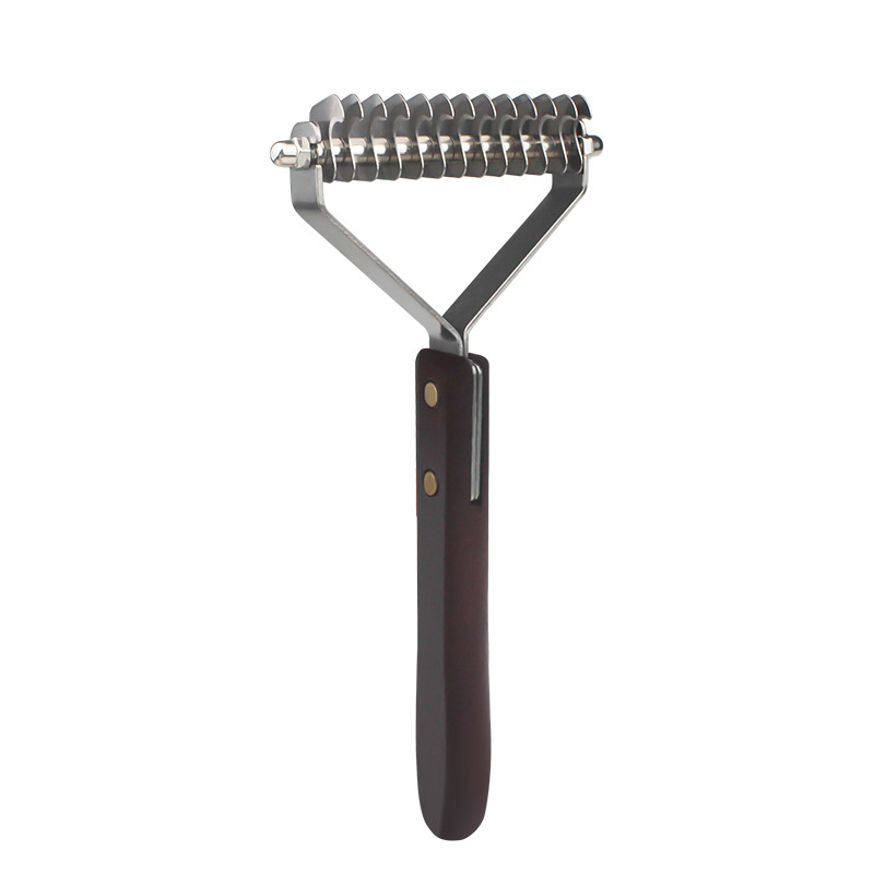 Pet Groomer Brush Removers Knot Cutter Dog Wooden Handle Comb Hair Grooming