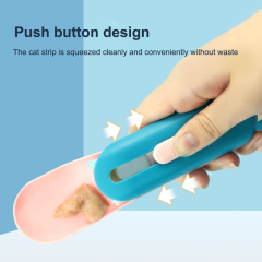 Portable Pet Cat Feeding Scoop Button Pushed Design Food Long Strip Cat Snack Squeezer Feeder Pet Supplies