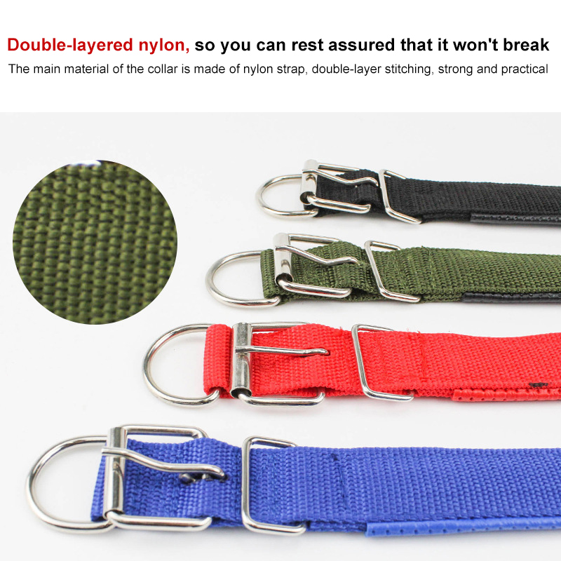Pet Adjustable Double Layer Padded Collar P Durable Foam Neckband for Small Medium Large Dogs