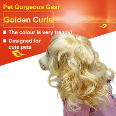 Pet Headdress Wig Cute Curly Hair for Small Medium Dog Cat Beauty Headgear