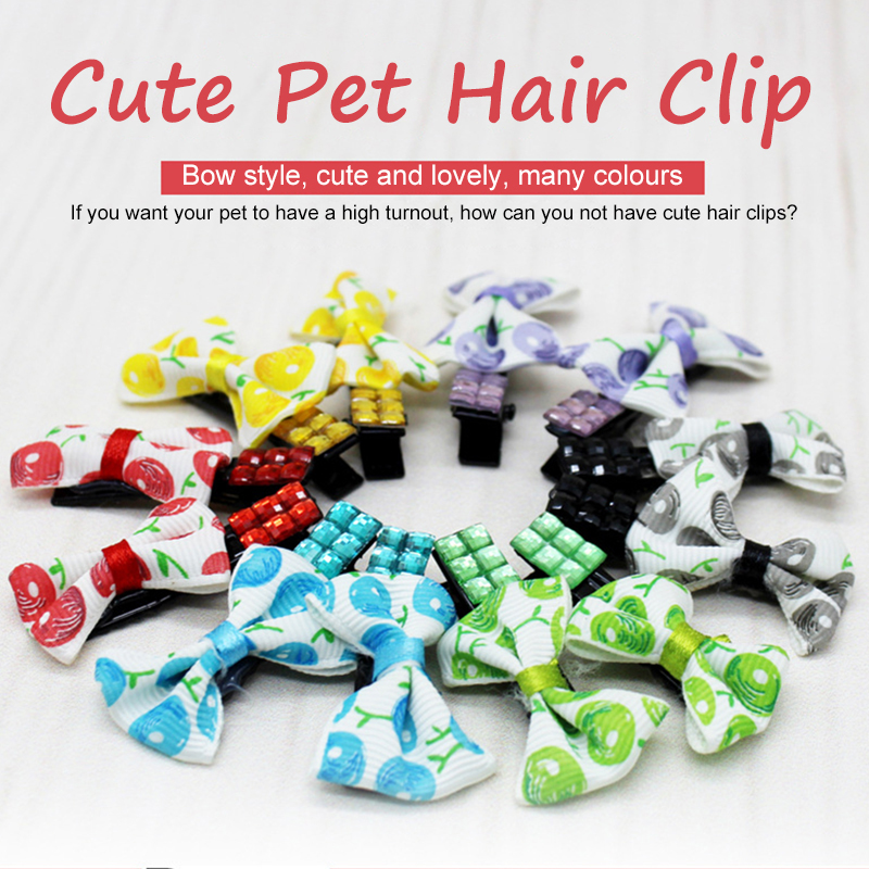 Cute Cherry Baby Pet Dog Hair Flower Hair Clip Hair Accessories