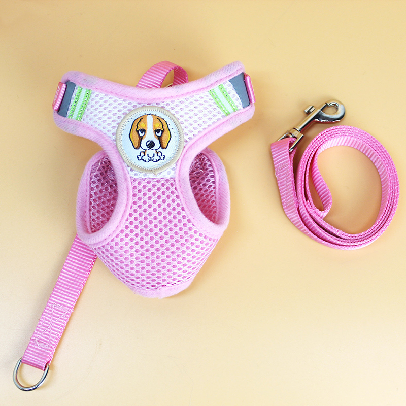 Mesh Pet Puppy Dog Vest Harness for Small Dogs Walking and Leash Set Cat Chain Leads Mascotas Accessory