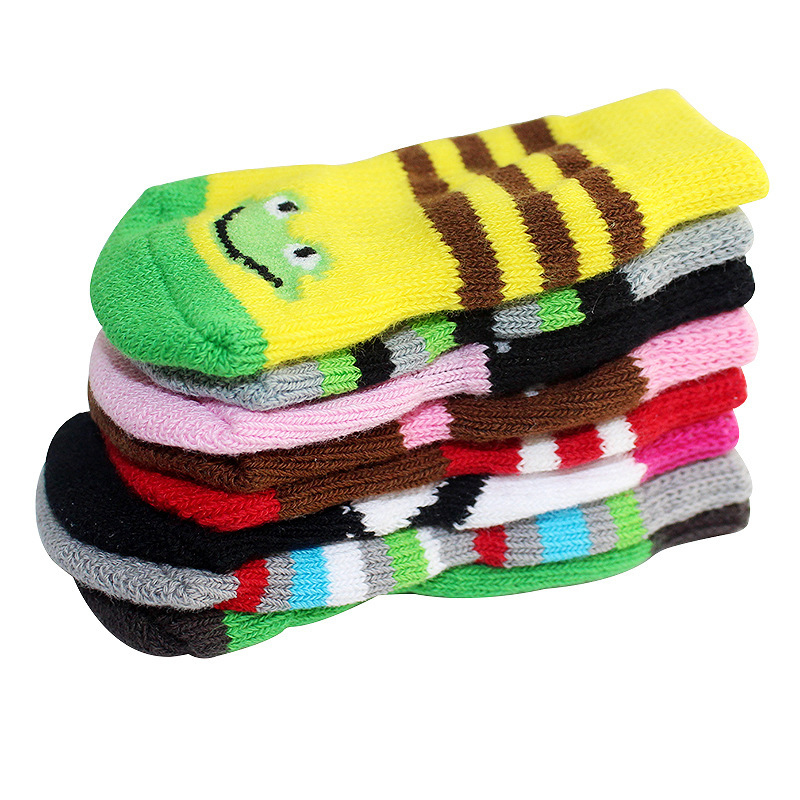 Pet Socks Anti-Slip Knitted Thick Warm Paw Protector Cute Puppy Cat Indoor Wear Boot Dog Socks